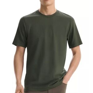 Theory Men's Olive Green Pima Cotton Precise Tee Medium
